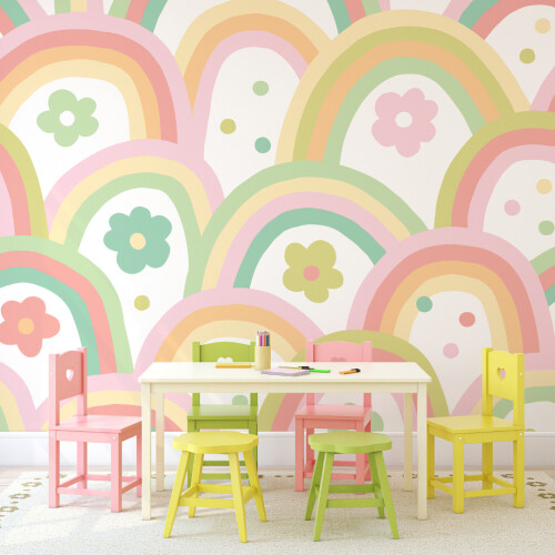 (Large (3.5m X 2.8m)) Rainbow Wobble - Green