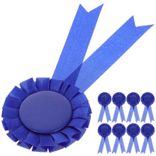 Blue Sublimation Award Ribbons 20 Pack DIY Blank Rosette Badges with Fade‑Resistant Satin