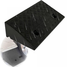 Heavy Duty Rubber Threshold Ramp for Doorways and Steps, Slip‑Resistant Durable Entry Ramp (50x27x12cm)