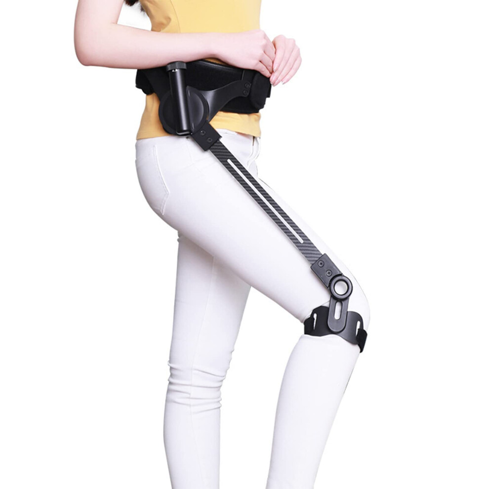 Black Right Leg Bionic Walking Aid For Stroke Rehabilitation, Adjustable Power Levels, Lightweight Aluminum Frame