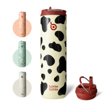 Bottle Bottle Stainless Steel Water Bottle 700ml with Straw and Lid Sports