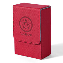 Large Capacity Red Tarot Card Box Case for Standard Decks, Organized Storage and Easy Card Access
