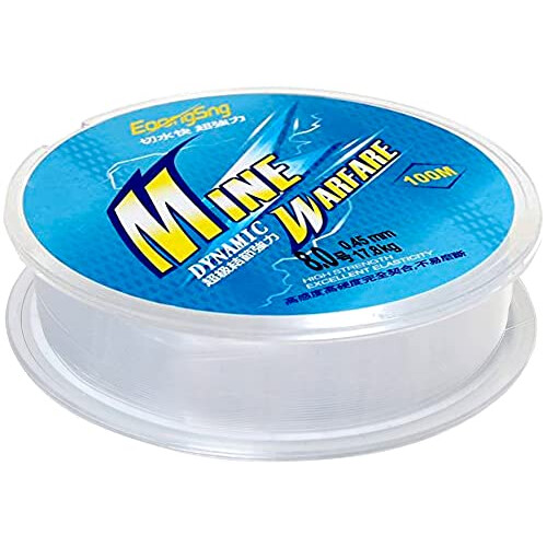 Hiscate Fish Line - Nylon Thread Fishing Wire (Clear, Blue