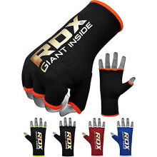 RDX Elasticated boxing bandages MMA hand wraps with thumb loop blackorange