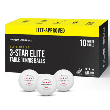 PRO-SPIN Ping Pong Balls - Premium White 3-Star Competition-Level Table Tennis Balls | Tournament-Level 40+ ABS | Perfect Sphere for Perfect Spin | S