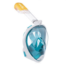 Flyboo Snorkel Mask, Full Face Snorkel Set, 180view Snorkeling Gear with Panoramic Design-Compatible Sports Camera, Diving Mask with Anti-fog and An