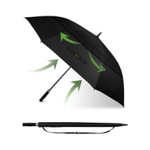 TECKNET Golf Umbrella Large 68 Inch Windproof Strong Double Canopy Vented A