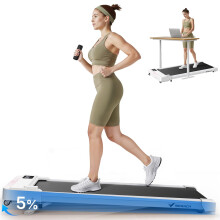 MERACH 2 in 1 Walking Pad with 5% Incline, 2-6 km/h Treadmill for Home, 3.0HP Under Desk Treadmill, Walking Pad for Home and Office, Remote Control,