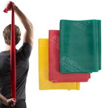 THERABAND Resistance Bands Set – Stretch Bands for Exercise, Therapy & Strength Training – Natural Rubber Latex Exercise Band for Men & Women - Re