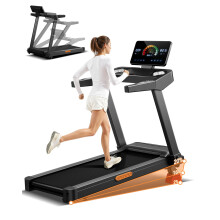 Foldable Treadmills for Home with 20 Incline 14KMH Treadmill with Handles R