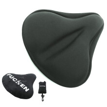 FUCNEN 27 25cm Gel Bike Saddle Cover Comfortable Exercise Bike Gel Seat Cu