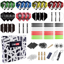CyeeLife 180 Piece Darts Custom Fit Pack Set Includes Flights Shafts Rubber
