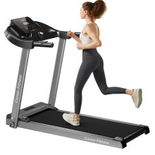 CURSOR FITNESS Folding Treadmill with Pulse Sensor 25 HP Quiet Brushless 26