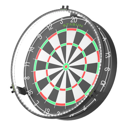 STASUN 360 Dartboard LightWhite LED Darts LightingDimmable Dart Board Surr
