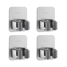 4Pack Broom Holder Wall Mount, NoDrill Self Adhesive Mop Organizer, 304 Stainless Steel SpaceSaving Rack for Home
