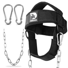 DMoose Fitness Neck Harness for Weight Lifting - Adjustable Head &