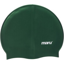 Maru Silicone Swim Cap Dark Green – Smooth EasyFit Silicone Swimming Cap fo
