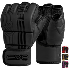 EVO Fitness Matte Black MMA Gloves Martial Arts Mitts Grappling Sparring Men Muay Thai Cage Fighting Boxing Combat Sports Women pink UFC Punching Bag