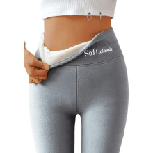Casual Warm Winter Solid Pants Lambskin Winter Leggings Soft Clouds Fleece