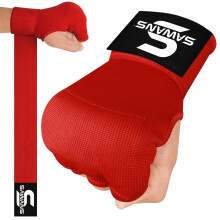SAWANS Boxing Hand Wraps Inner Gloves for Hand Protection Long Wrist Straps Elasticated, Padded Martial Arts Combat Gloves Punching Bag Training Gel