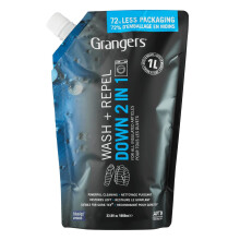 Grangers Wash  Repel Down 2 in 1  Eco Pouch  1 Litre  Restores loft revives
