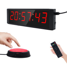 Ousmile Gym Timer, Gym Clock with Start/Stop Button, Interval Timer for Workout, 12/24H Digital Time Stop Clocks, Portable Stopwatch Countdown Clock