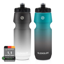 GLEKGLEK Squeeze Sports Water Bottle 750ml BPA Free Leak Proof Drinks Bottl