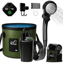 Portable Shower for Camping 6000mAh Rechargeable Camping Shower with Foldab