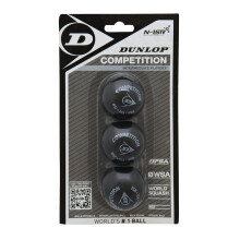 Dunlop Squash Balls Competition Yellow 3 Ball Blister Pack for Beginners an