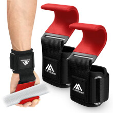 Flintronic Weight Lifting Hooks NonSlip Wrist Support Straps Weight Lifting