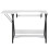 Small Sewing Table, with Gridded White Top and Black Legs 2