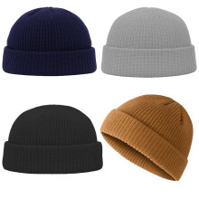 4 Pack Beanie Hat Men Fisherman Beanie Wooly Hat for Men Warm Winter Skull