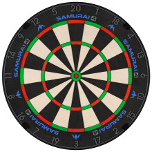 Mission Darts  Samurai 4  Professional Bristle Dartboard  Knife Wire  White