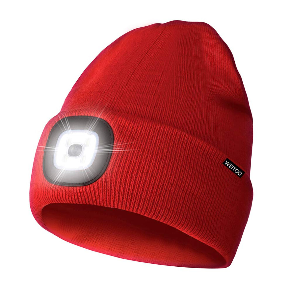 Unisex Led Lighted Beanie Unisex Usb Rechargeable Headlamp Hat Cap With Lig 4083678847999
