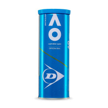DUNLOP Tennis Ball Australian Open for Clay Hard Court and Grass 1x3 Pet