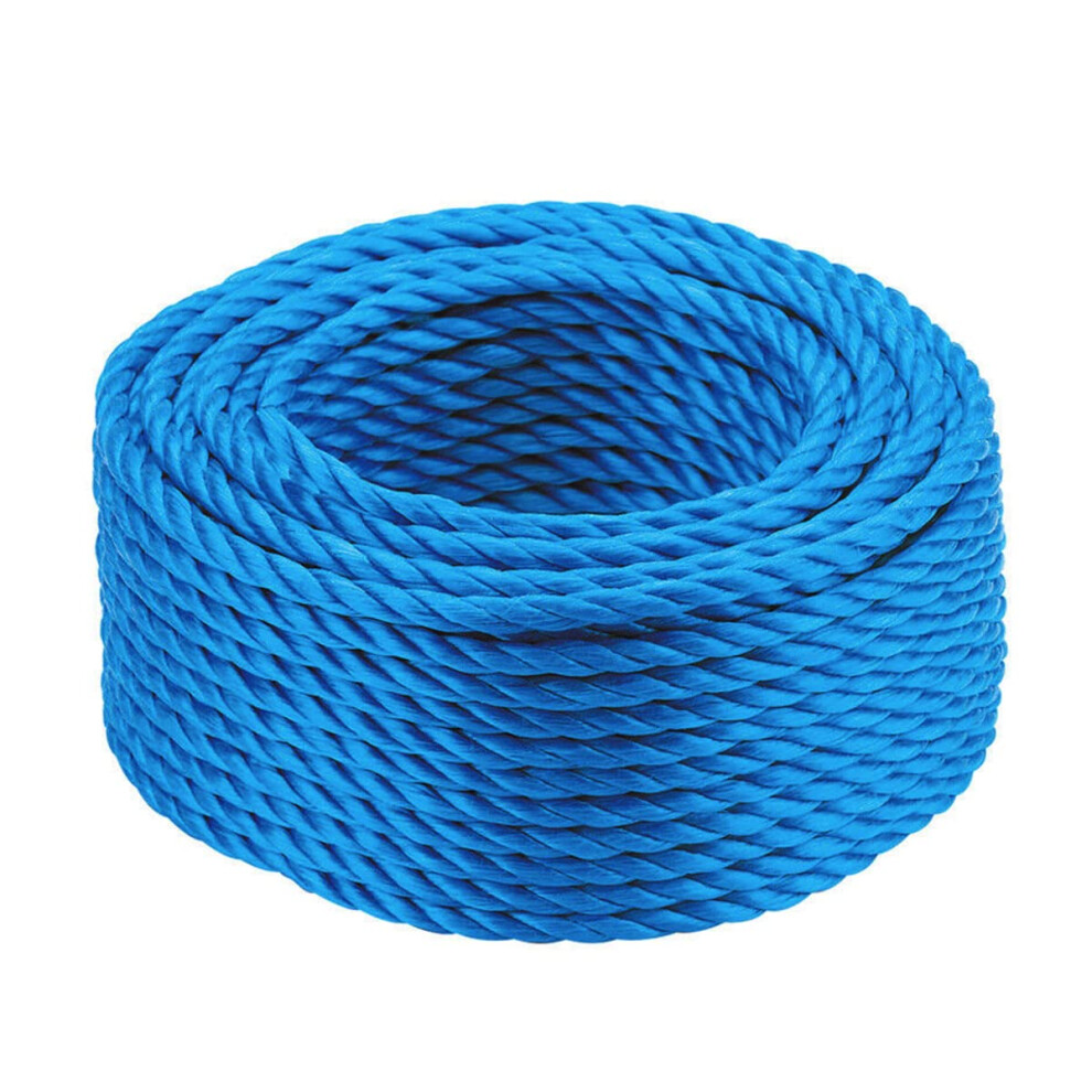 Blue Polypropylene Rope 30M Long 6Mm Rope Maximum Breaking Load 530Kg Hard 83814679