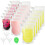 ASelected 24Pcs Drink Pouches for Festivals, Plastic Reusable Hip Flask with Spo 1