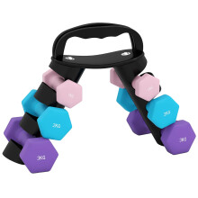 SPORTNOW Dumbbells Set with Carry Storage Rack Set of 6 Weights for Home Gy