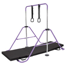 MJ COMFYLIFE Gymnastics Bar with Threefold mat and Rings Horizontal Bar Kid
