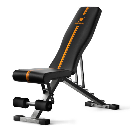 ACTIVEWEIGHT Foldable Adjustable Weight Bench  90 Degree Incline Decline Fl