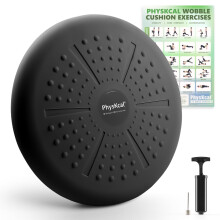 PhysKcal Wobble Cushion for Adults and Kids ADHD, 33cm Inflatable Wiggle Seat for Posture, Balance Disc for Core Strength & Stability, Flexible Seat
