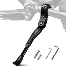 BREEZO Bicycle Kickstand Adjustable Bike Kickstand Aluminium Alloy Side Stand wit h Anti-slip Rubber Feet for Mountain Bike, Road Bike + 2 Allen Key