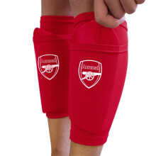 Hy-Pro Officially Licensed Arsenal F.C. Shin Pad With Sock Sleeve, XS - Shin Guard, Breathable, Lightweight, Durable, Protective Gear, Merchandise, Gu