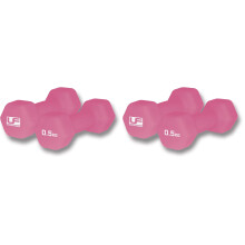 Urban Fitness Neoprene Covered Hex Dumbbells Fitness Pair Pink 2 x 05kg Pac