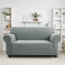 (Grey, 2 Seater (135"x175")) 1pc Spandex Sofa Cover, High Stretch Polyester Spandex Sofa Cover, 1/2/3 Seater Polyester Sofa Protector
