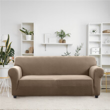 (Coffee, 3 Seater (180"x225")) 1pc Spandex Sofa Cover, High Stretch Polyester Spandex Sofa Cover, 1/2/3 Seater Polyester Sofa Protector