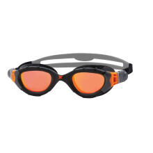 Zoggs Predator Flex Adult Swimming Goggles | Titanium Mirror Lens,