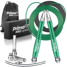 PrimaFIT Pro Speed Skipping Rope Adult Fitness for Men Women Weighted Jump Rope 3m Adjustable Self-Locking Aluminium Boxing Gym MMA Crossfit Workout S