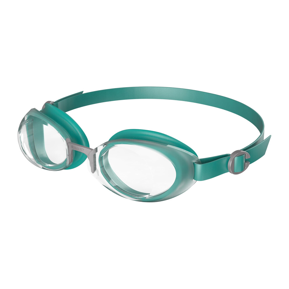 Speedo Unisex-Adult Jet 2.0 Swimming Goggles | Swim | Enhanced Vision, Arctic Glass/ Slate/Clear, One Size Light