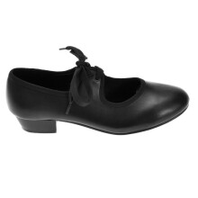 Starlite Black Patter PU Tap Shoes 8 UK Child